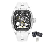MEGIR 2242 Men’s Automatic Watch with Skeleton Design and Silicone Strap