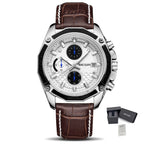 Megir SportLeather Chrono – Men's Waterproof Watch