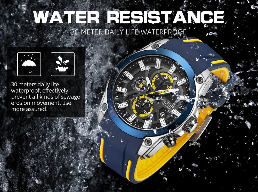 Men’s Sport Watch with Chronograph and Luminous Display – Rugged and Durable Design