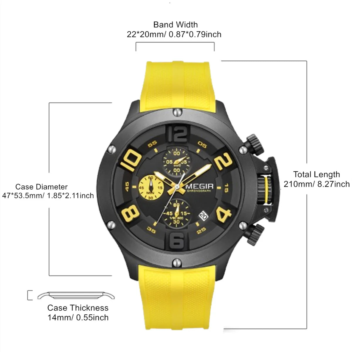 Megir DualSport – Men's Analog-Digital Silicone Watch