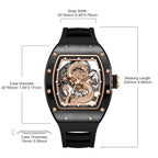MEGIR Vision Automatic – Luxus-Herrenuhr mit skelettiertem Zifferblatt