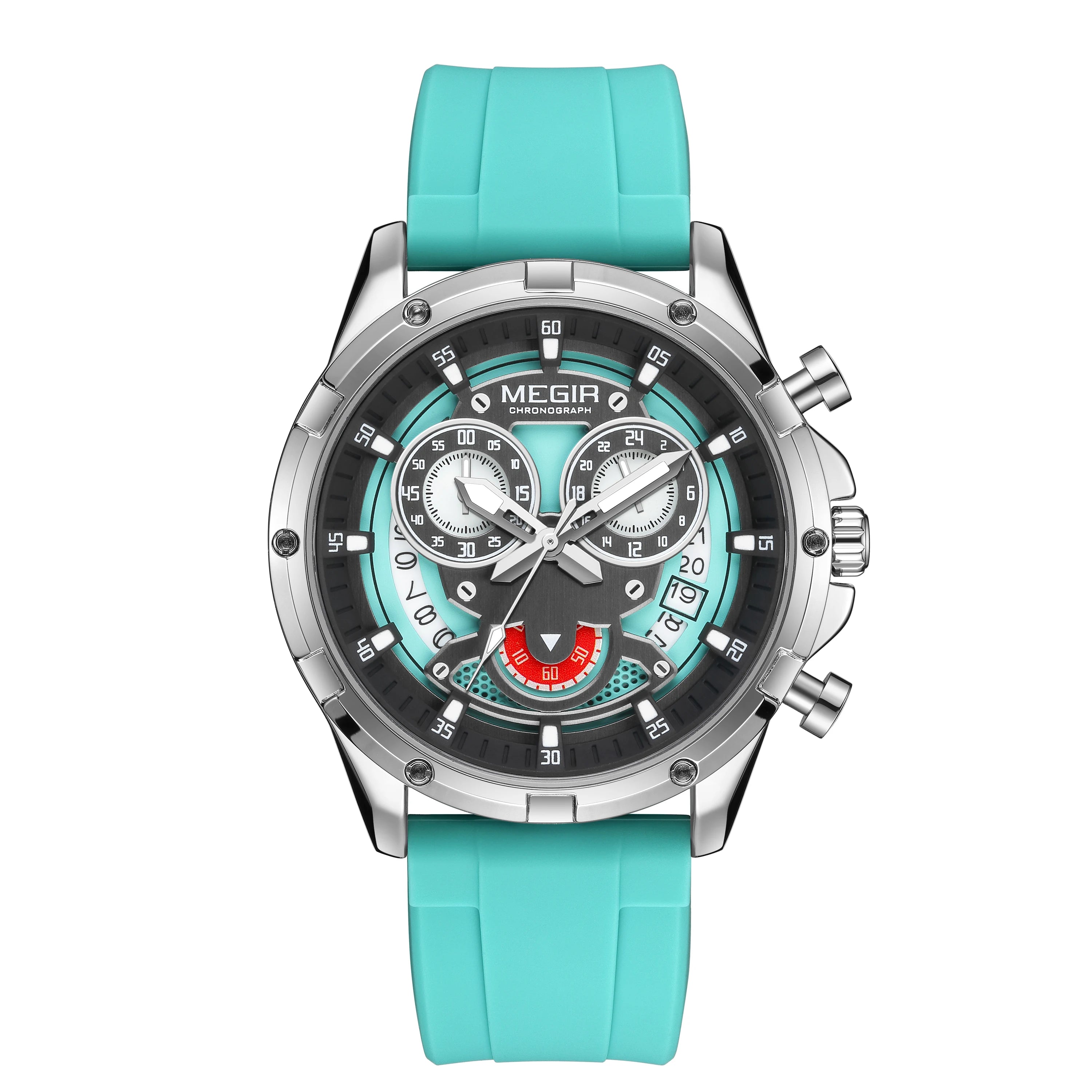 Megir AquaGlow – Men's Chronograph Watch in Silicone
