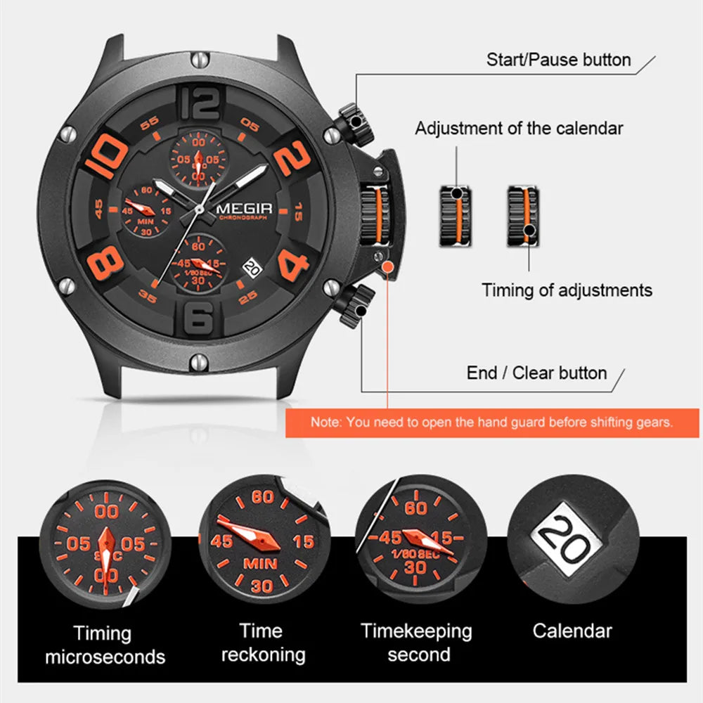 Megir DualSport – Men's Analog-Digital Silicone Watch