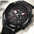 Men’s Military 8138 Watch – Chronograph with Silicone Strap