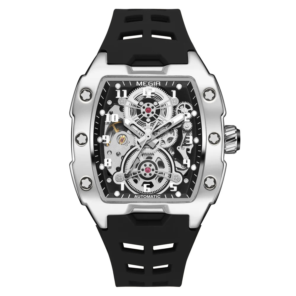 Megir MotionDrive Men's Watch – Automatic Mechanical with Silicone Strap