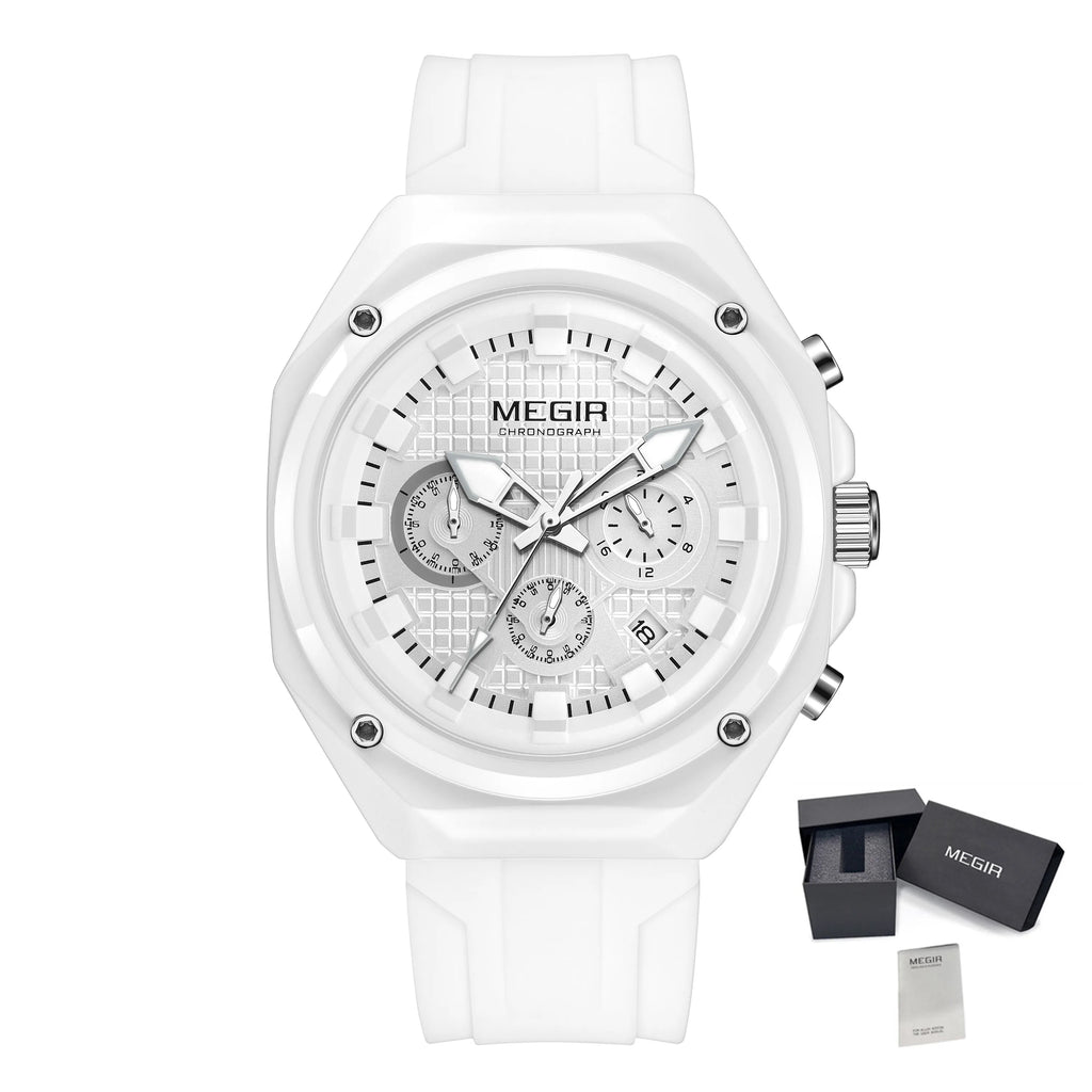 Men’s Military 8138 Watch – Chronograph with Silicone Strap