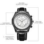 MEGIR 2067 Men’s Sport Quartz Watch with Chronograph and Leather Strap