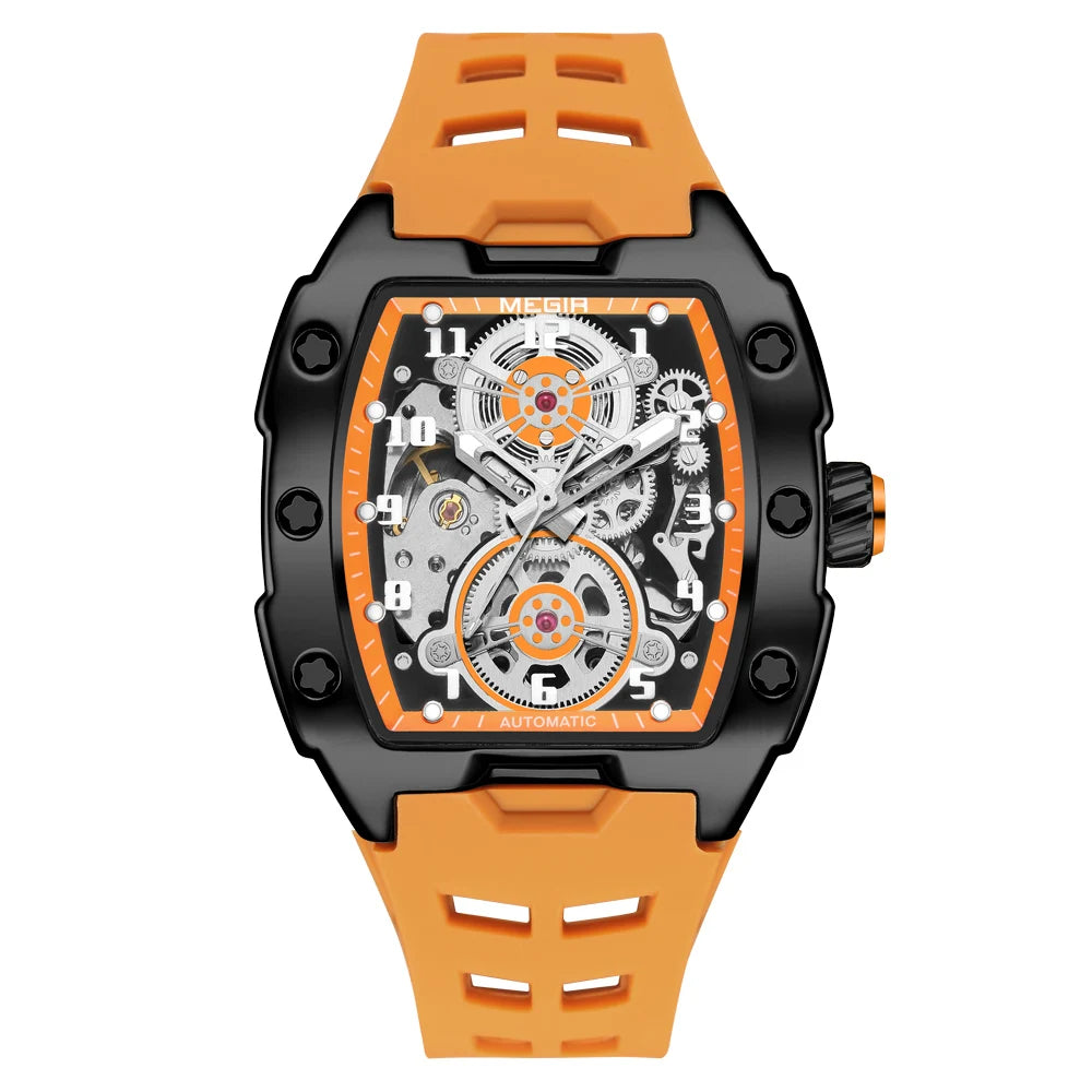Megir MotionDrive Men's Watch – Automatic Mechanical with Silicone Strap