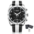MEGIR Men’s Wrist 2076 Watch – Chronograph with Leather Strap