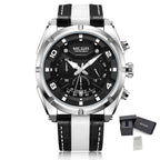 MEGIR Men’s Wrist 2076 Watch – Chronograph with Leather Strap
