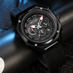 Men’s Military 8138 Watch – Chronograph with Silicone Strap