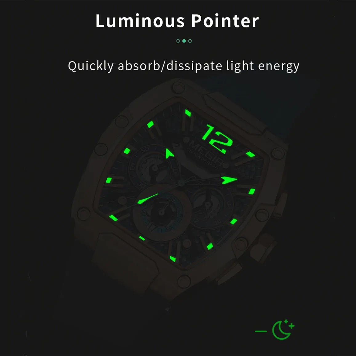 MEGIR Men’s Watch – Waterproof Sport Chronograph with Large Dial