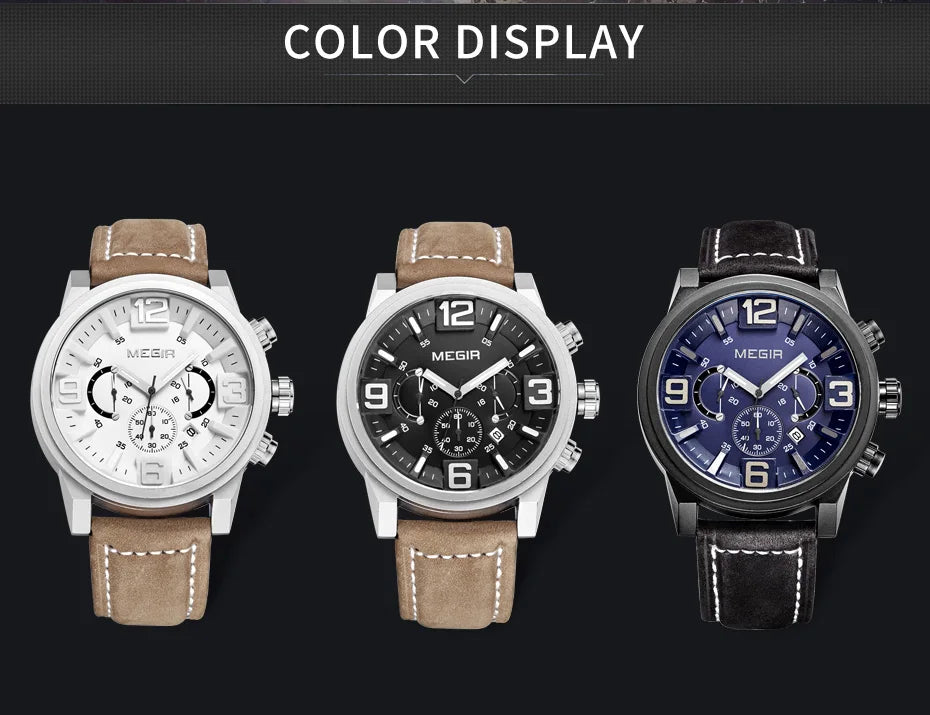 Megir TitanLume – Men's Waterproof Sports Watch