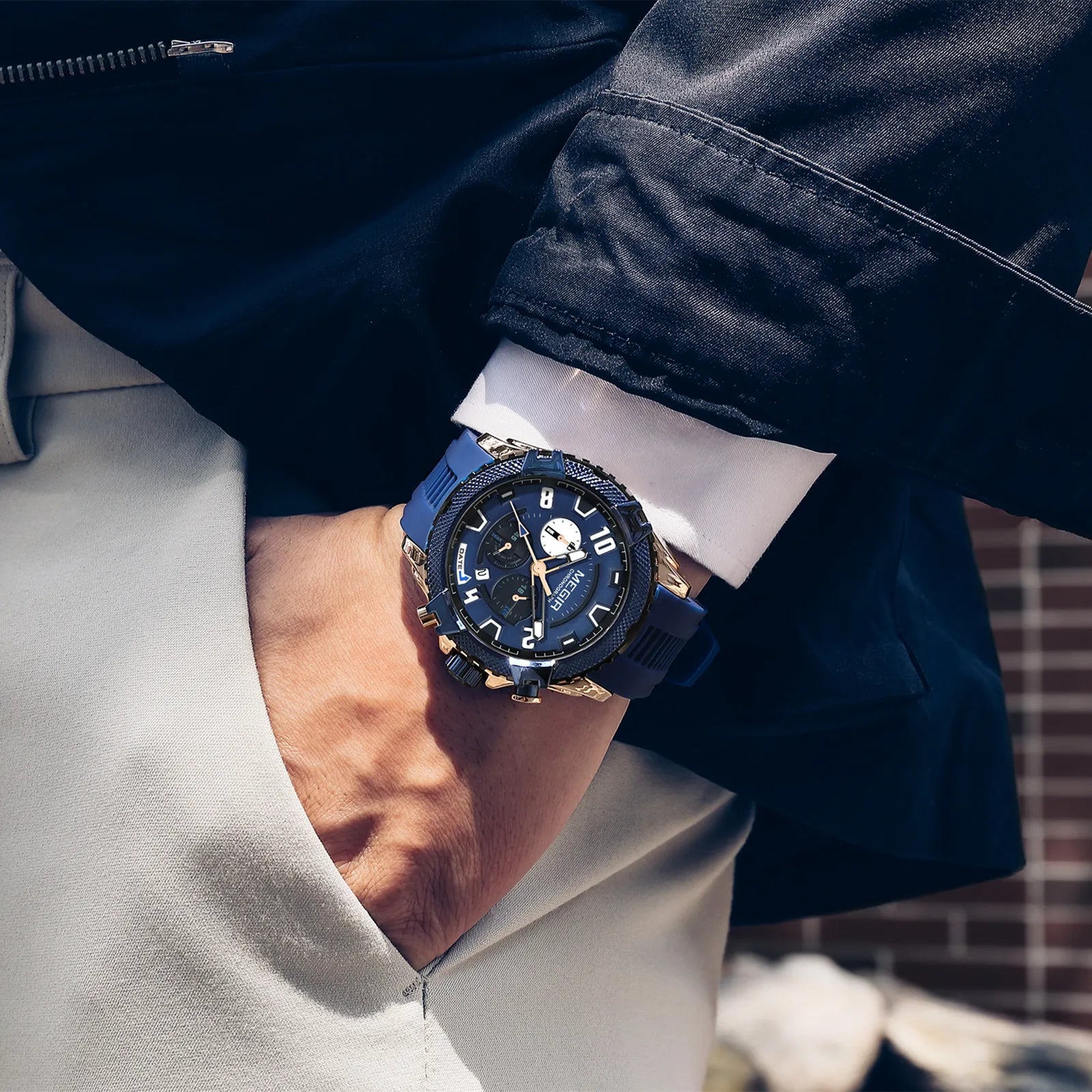 MEGIR TitanCore™ 48mm Chronograph Watch