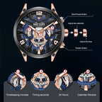 MEGIR – Men’s Military 2222 Quartz Watch with Chronograph and Silicone Strap