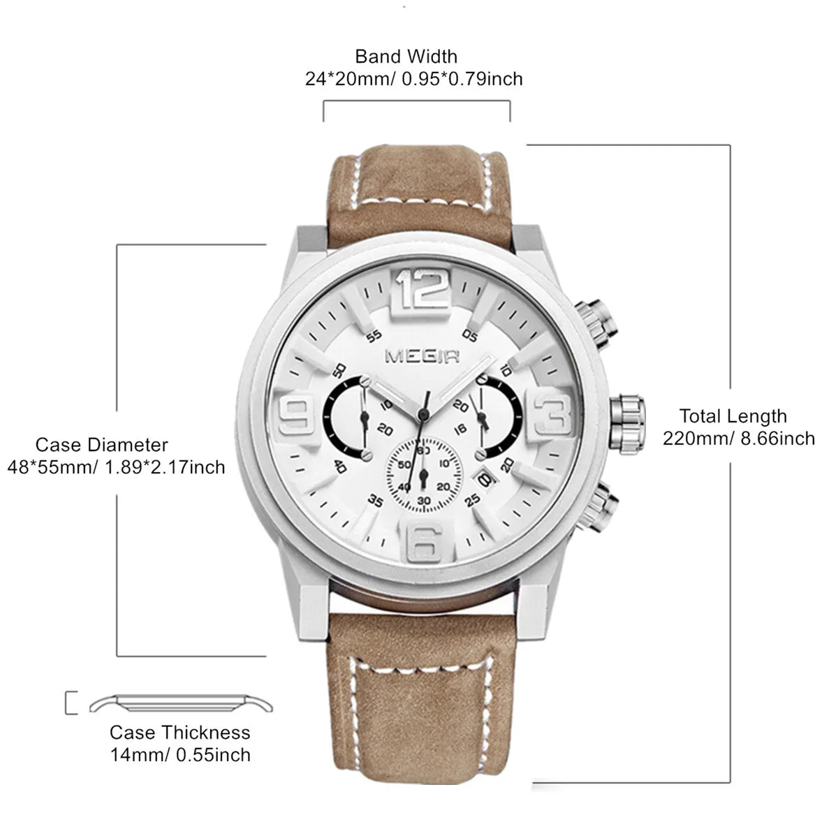 Megir TitanLume – Men's Waterproof Sports Watch