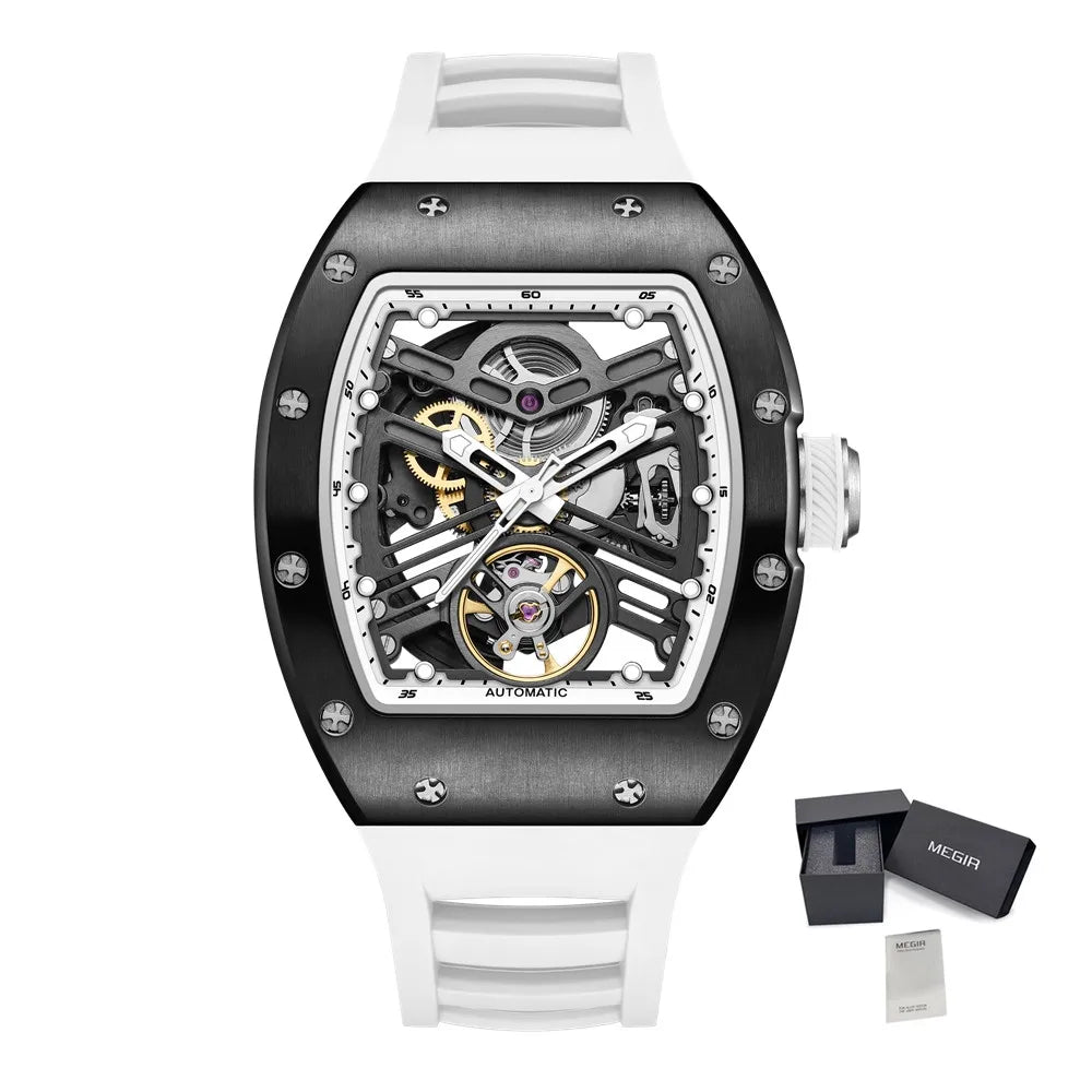 MEGIR 9190-13 Men’s Mechanical Watch 42mm with Silicone Strap