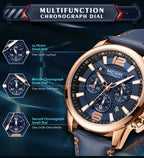 MEGIR – Men’s Luxury Casual Watch with Chronograph & Luminous Display