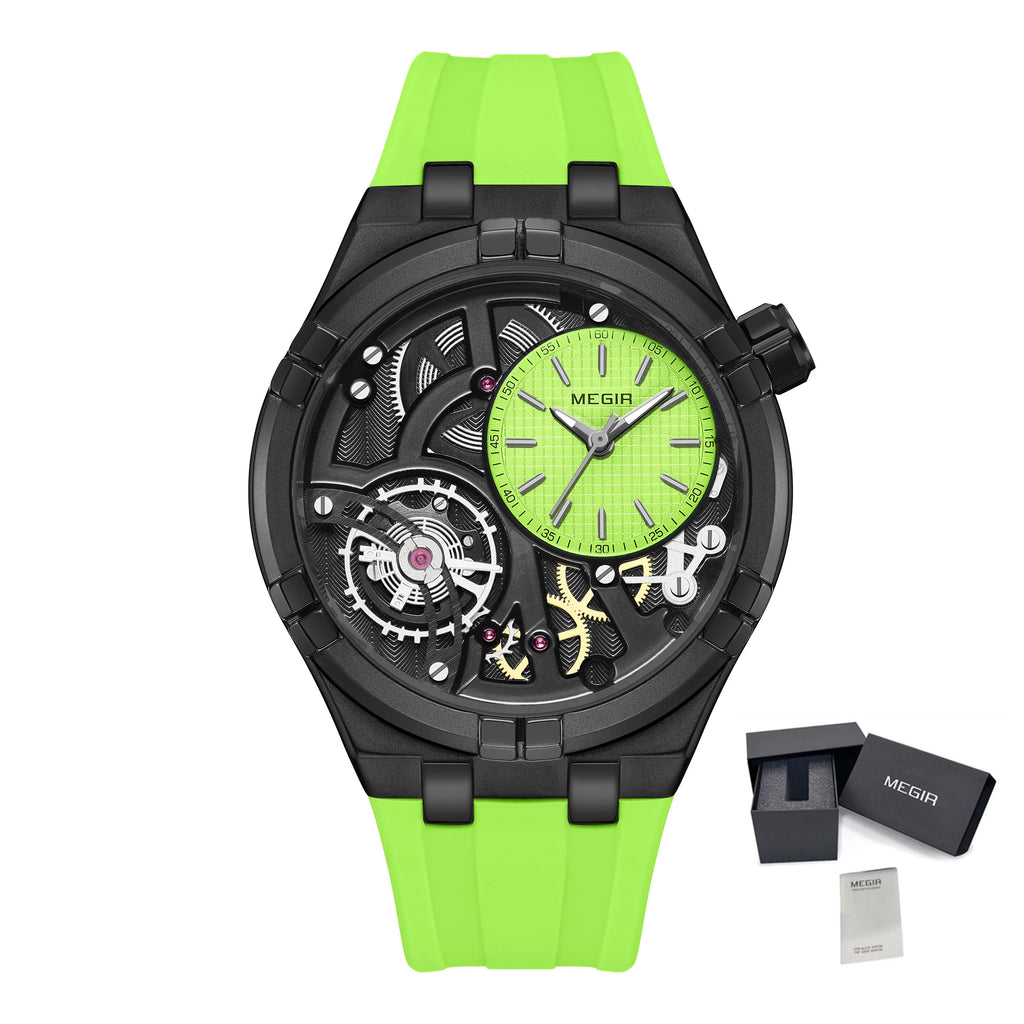 Herren-Sportuhr 4080 – Wasserdicht mit Leuchtanzeige und Silikonarmband 