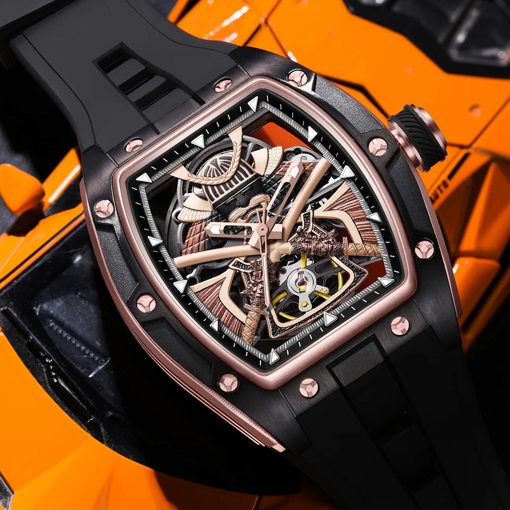 Relógio AutoSkeleton Edge para Homem – Movimento Mecânico e Design Aberto