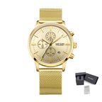 MEGIR Men’s Quartz Waterproof Watch with Chronograph and Night Light