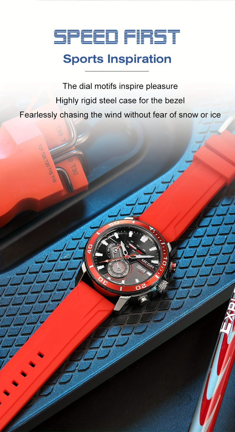Megir Men's Sports 3678 Watch with Chronograph