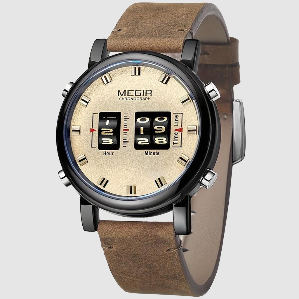 MEGIR Herren-Digitaluhr – Quarz mit Edelstahlarmband und vielseitigem Design