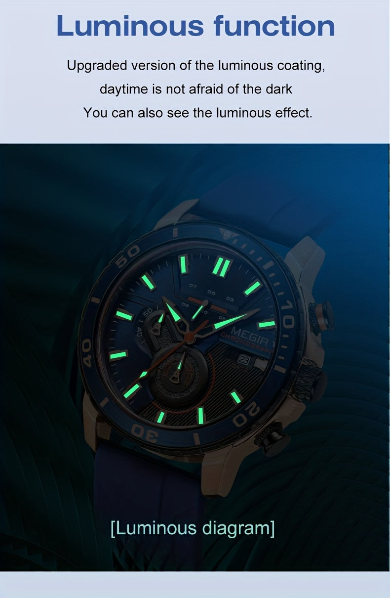 Megir Men's Sports 3678 Watch with Chronograph