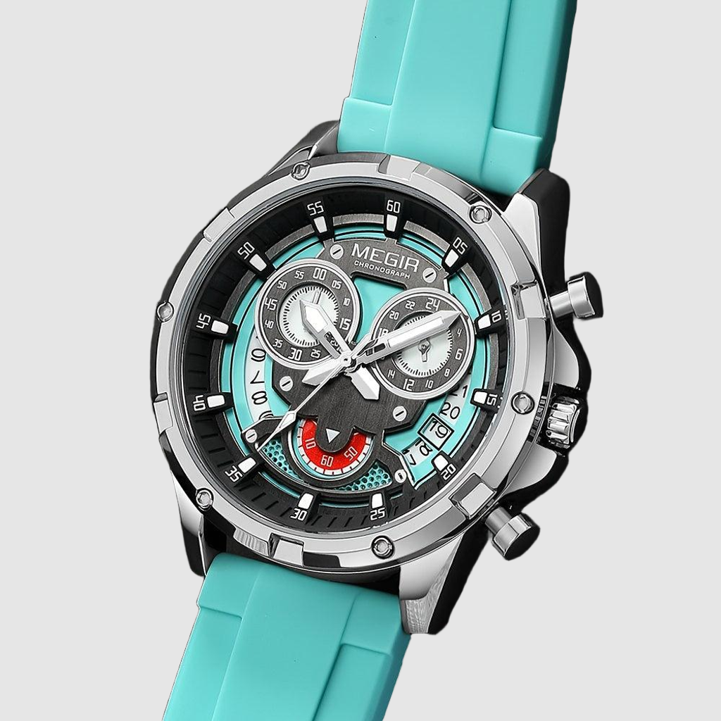 Megir AquaGlow – Men's Chronograph Watch in Silicone