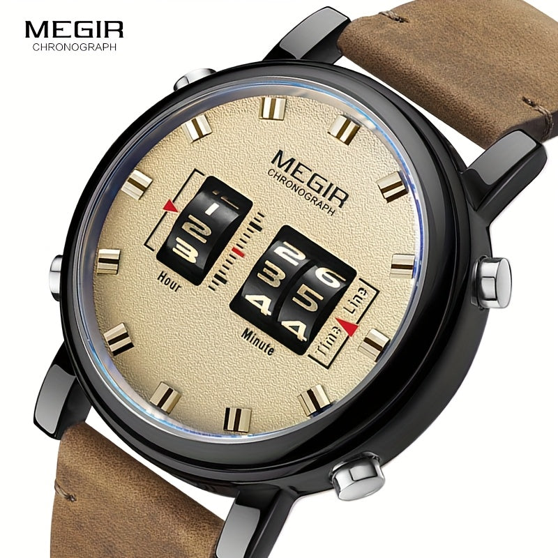MEGIR Herren-Digitaluhr – Quarz mit Edelstahlarmband und vielseitigem Design