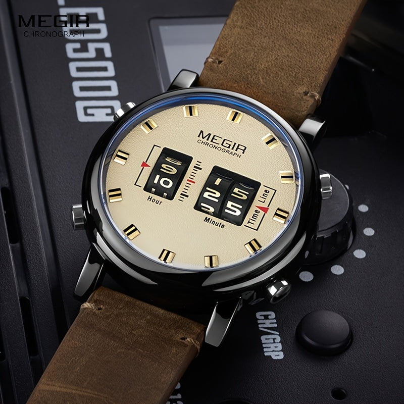 MEGIR Herren-Digitaluhr – Quarz mit Edelstahlarmband und vielseitigem Design