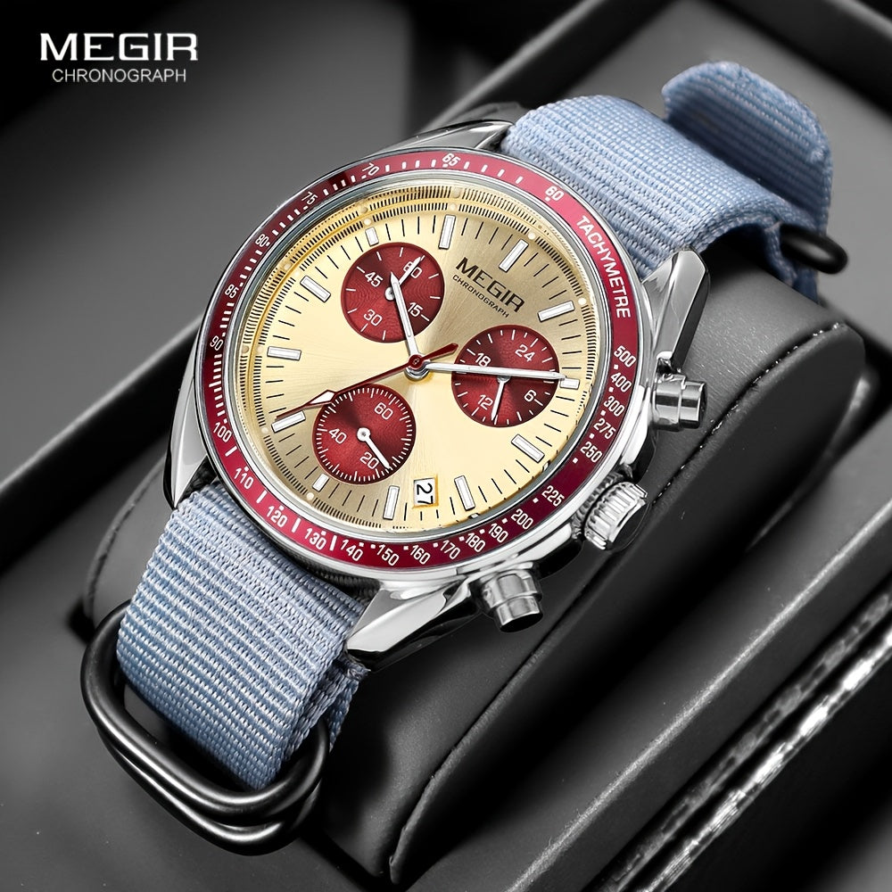 MEGIR Men’s Casual Watch 7790 with Canvas Strap