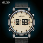 MEGIR Herren-Digitaluhr – Quarz mit Edelstahlarmband und vielseitigem Design