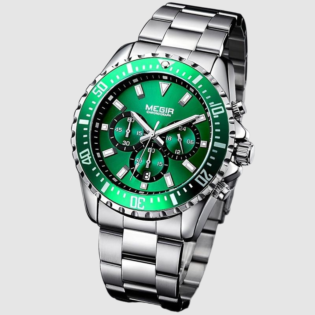 Megir – Men’s Analog Chronograph Watch with Stainless Steel Strap