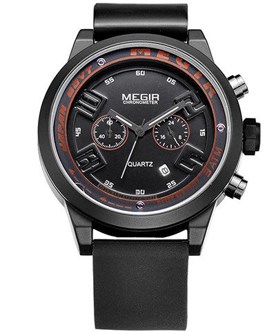 MEGIR ChronoSport 45 – Men’s Quartz Sport Chronograph with Rubber Strap