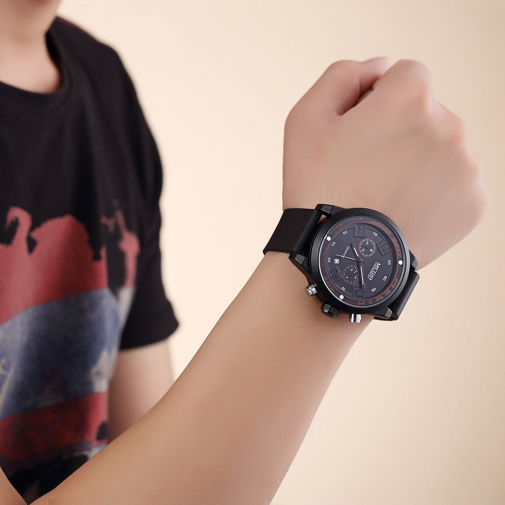 MEGIR ChronoSport 45 – Men’s Quartz Sport Chronograph with Rubber Strap